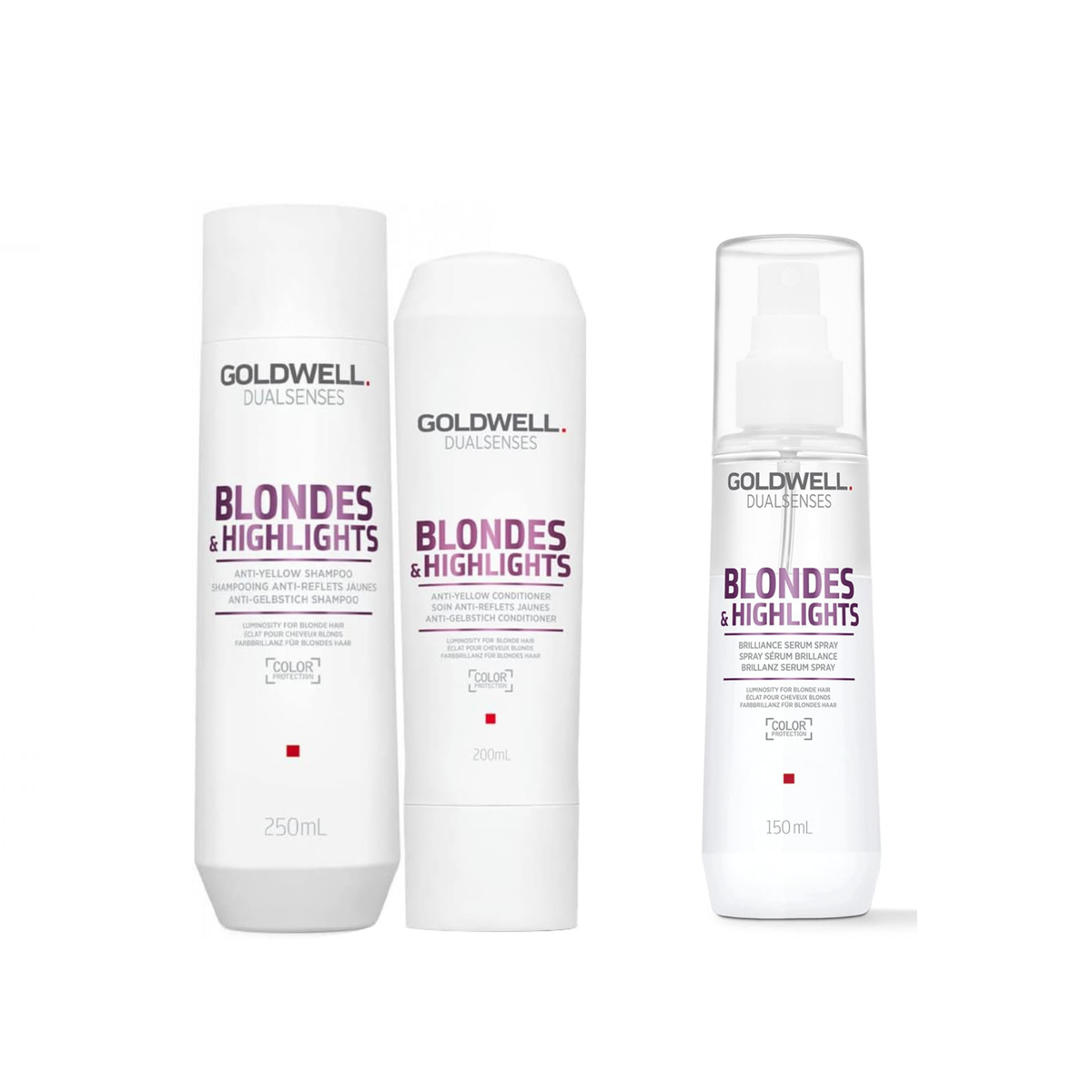 Goldwell - Blonde & Highlights - Shampoo 250ml & Conditioner 200ml & Serum Spray