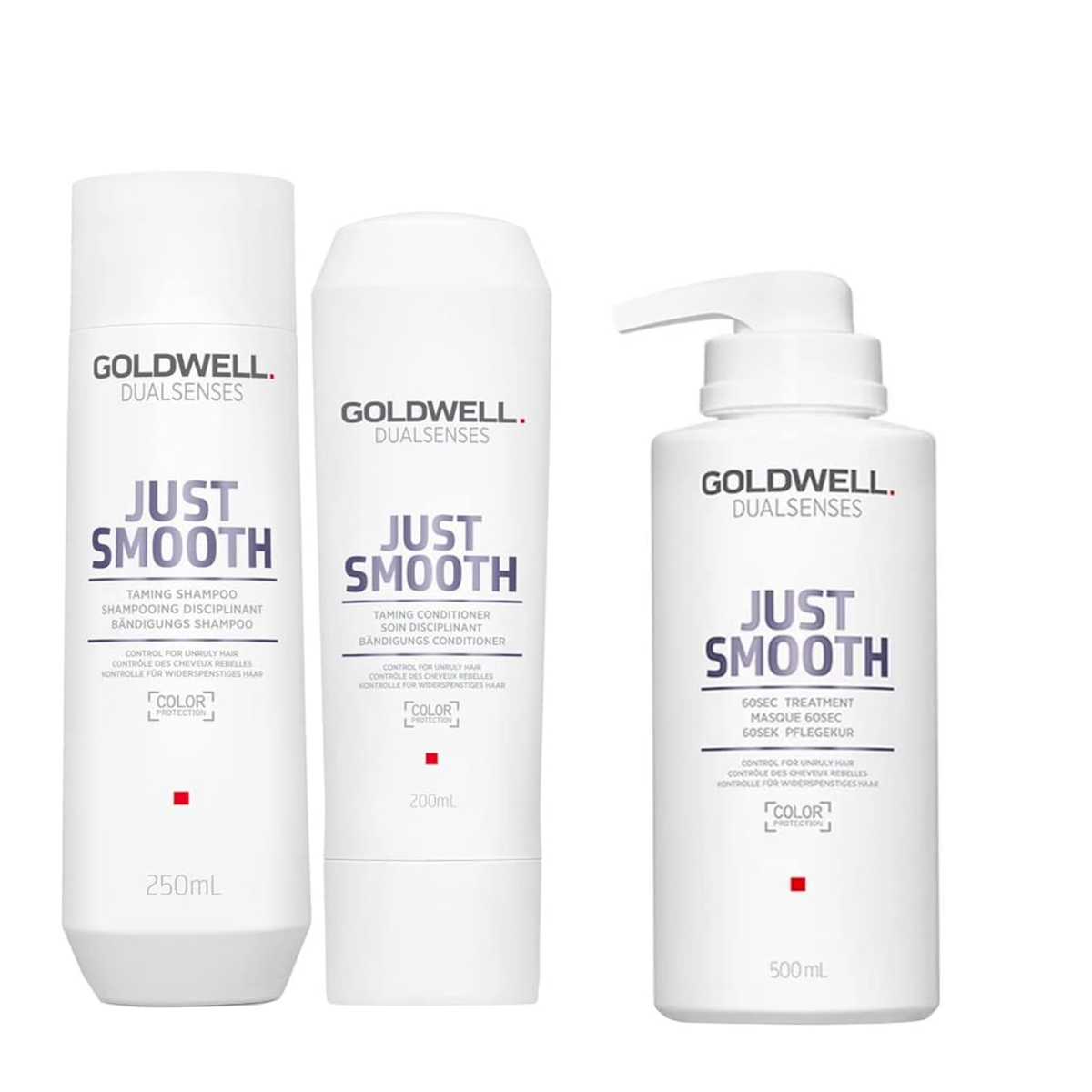 Goldwell - Just Smooth  - Shampoo 250ml & Conditioner 200ml & Treatment 500ml