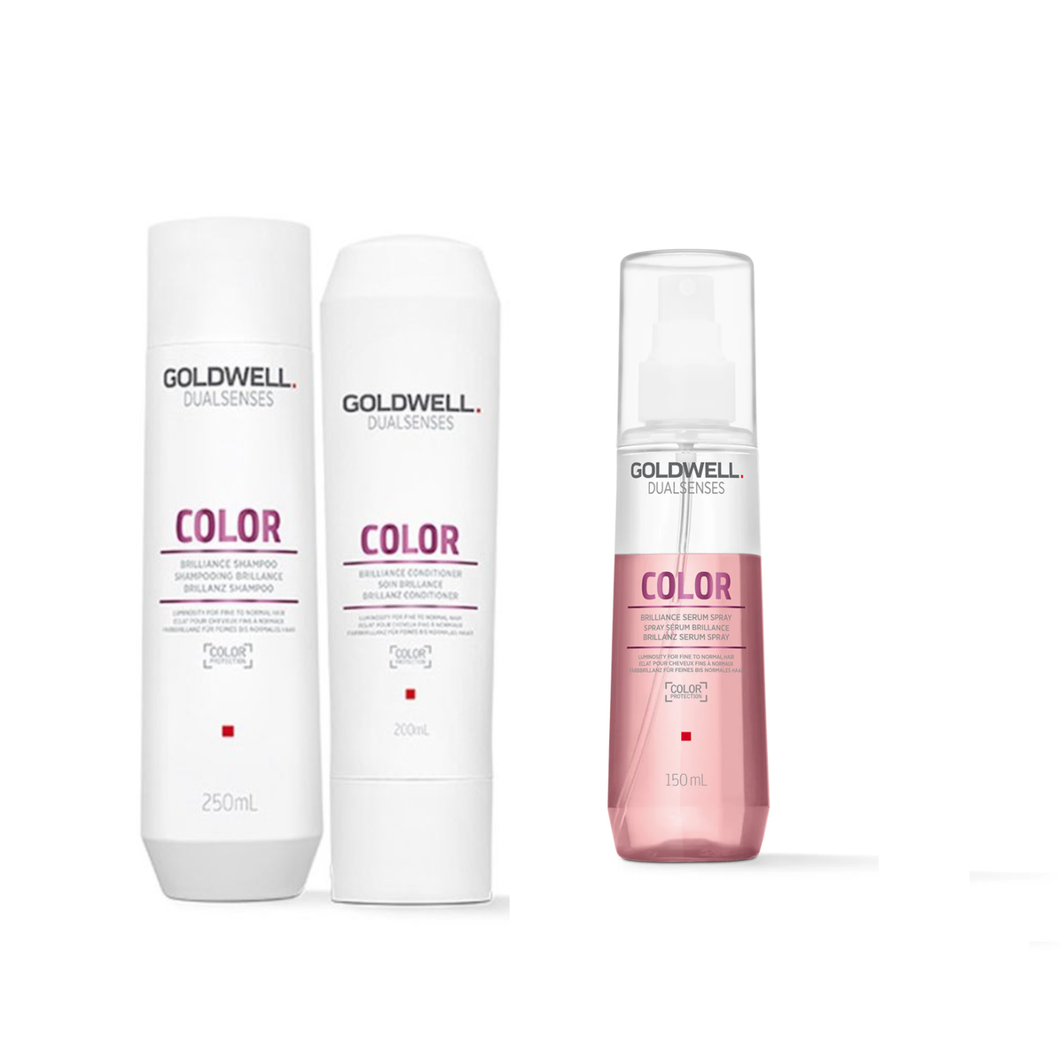 Goldwell - Color Brilliance - Shampoo 250ml & Conditioner 200ml & Serum Spray