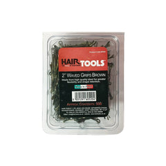 Hair Tools Waved Kirby Grips 2" Brown 500pk