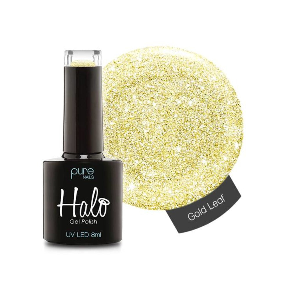 Halo Gel Polish - Ice Crystals - Gold Leaf