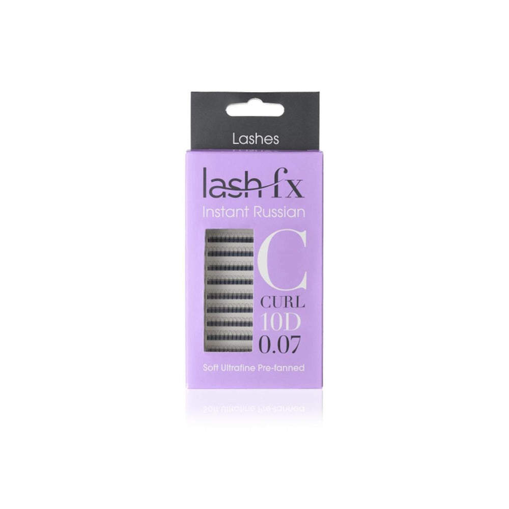 Lash FX - Tray Lashes Instant Russian - C Curl 10D Extra Fine (0.07) 9mm