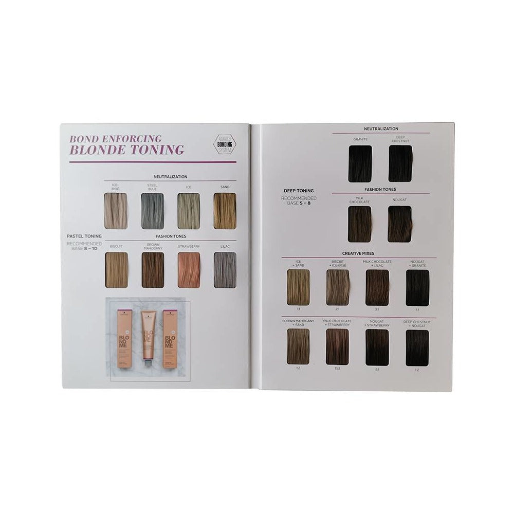 Schwarzkopf Blondme - Bond Enforcing Blonde Toning Shade Chart