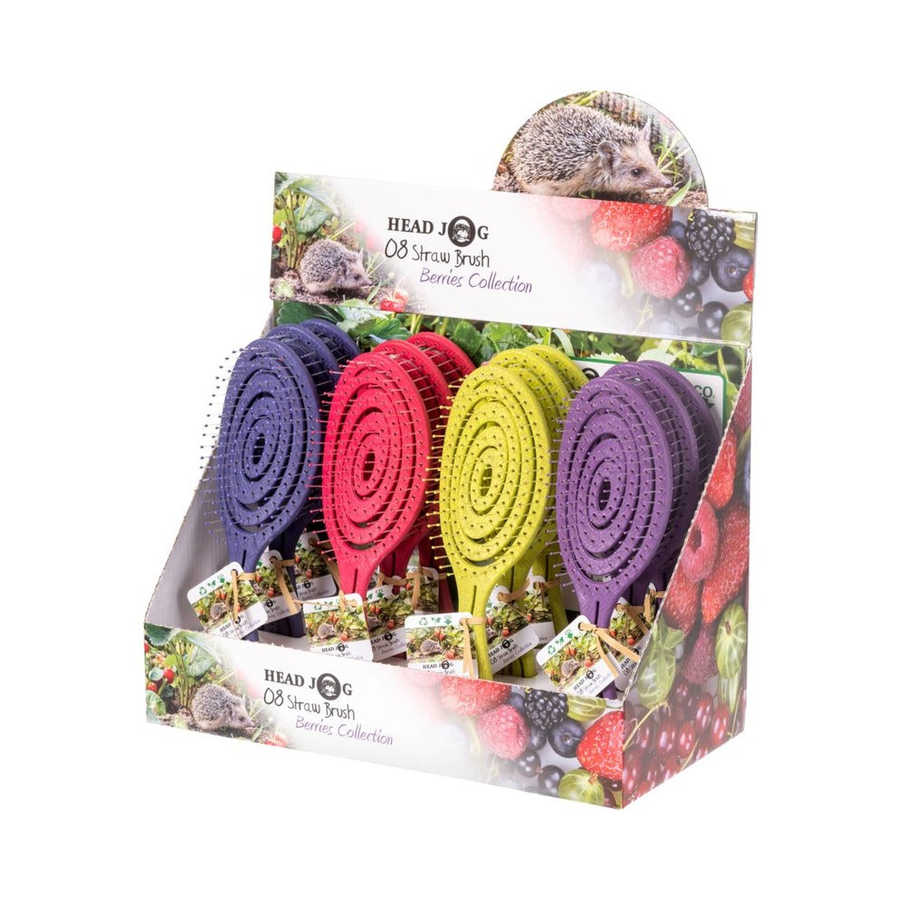 Head Jog 08 Straw Brush Display - Berries Collection (12pc)